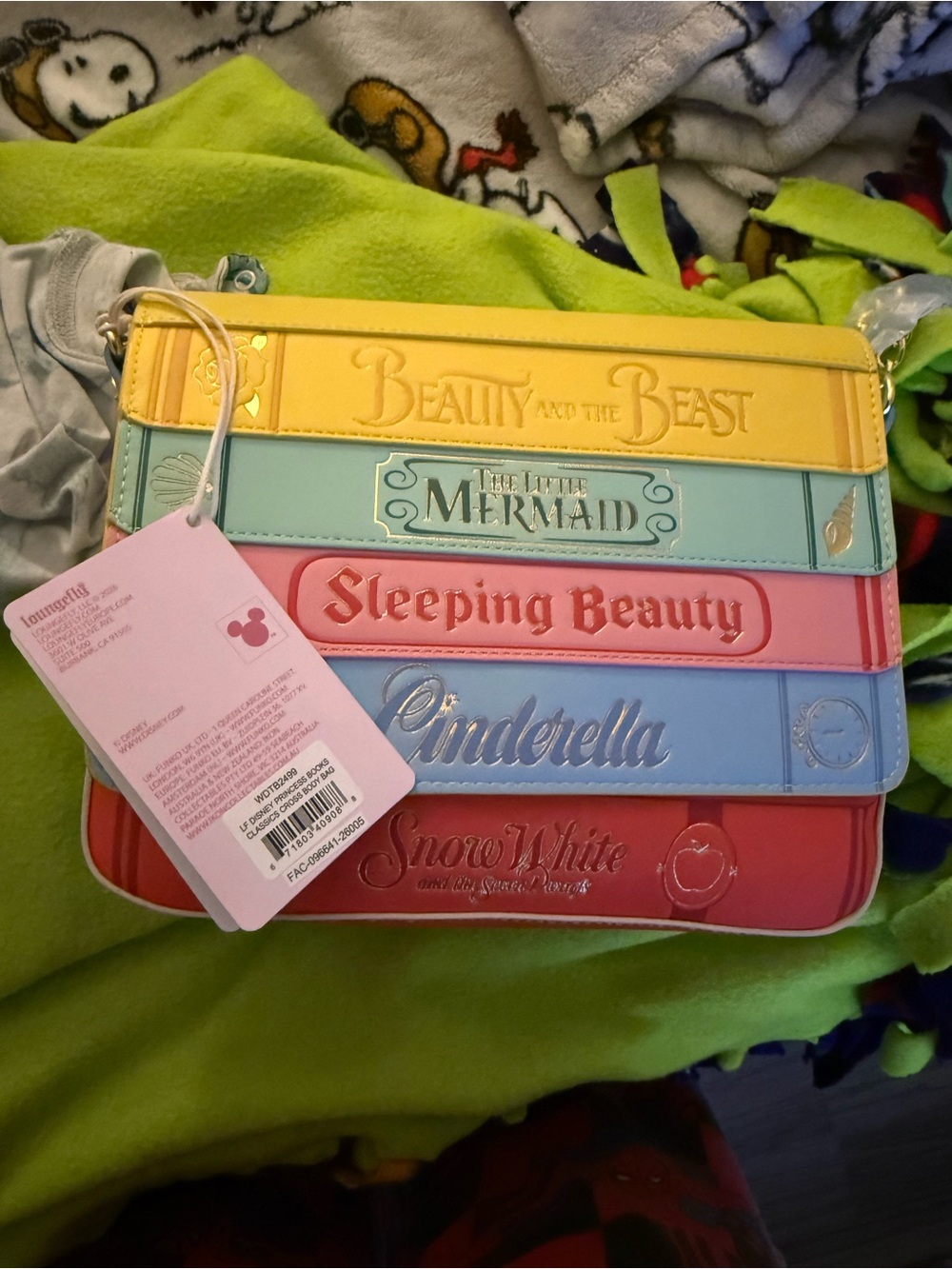 Disney Pastel Storybook Princess Crossbody Bag - Yellow, Mint, Pink, Blue, Red